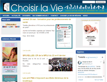 Tablet Screenshot of choisirlavie.fr